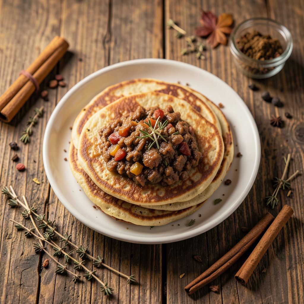 Блины гречневые с мясным фаршем — осенний рецепт