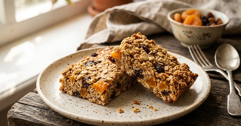 Овсяные батончики с изюмом и абрикосами